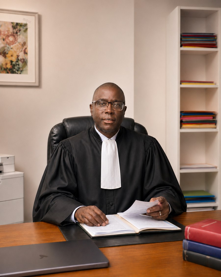 Maître Doro Gueye, avocat à la Cour, à son bureau